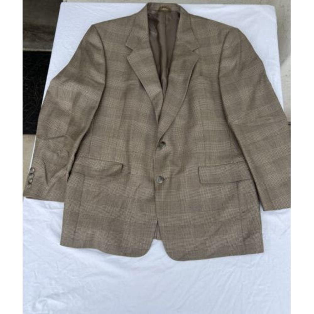 Vintage Hart Schaffner Marx Men's Plaid Check Blazer Sport Coat Jckt See Picture